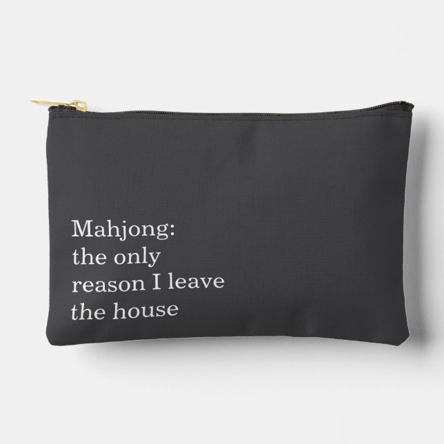 Pochette À Accessoires Funny Mahjong Introvert Relatable Saying Humor (Recto)