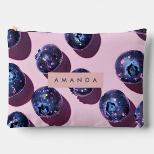 Pochette À Accessoires Galaxie Personnalisée Fantaisiste aux Myrtilles Bl