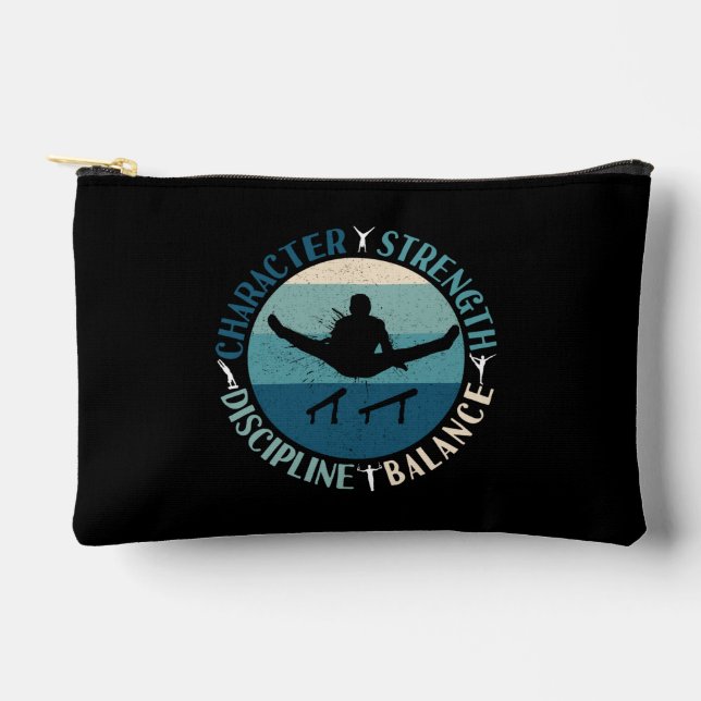 Pochette À Accessoires Garçons Gymnastique Caractère Force Discipline (Recto)