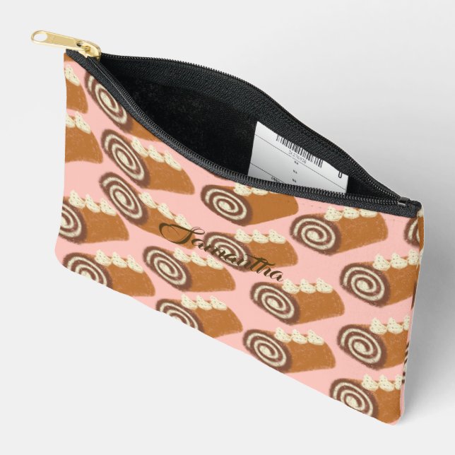 Pochette À Accessoires Gâteau à rouleaux de chocolat (Ouvrir)