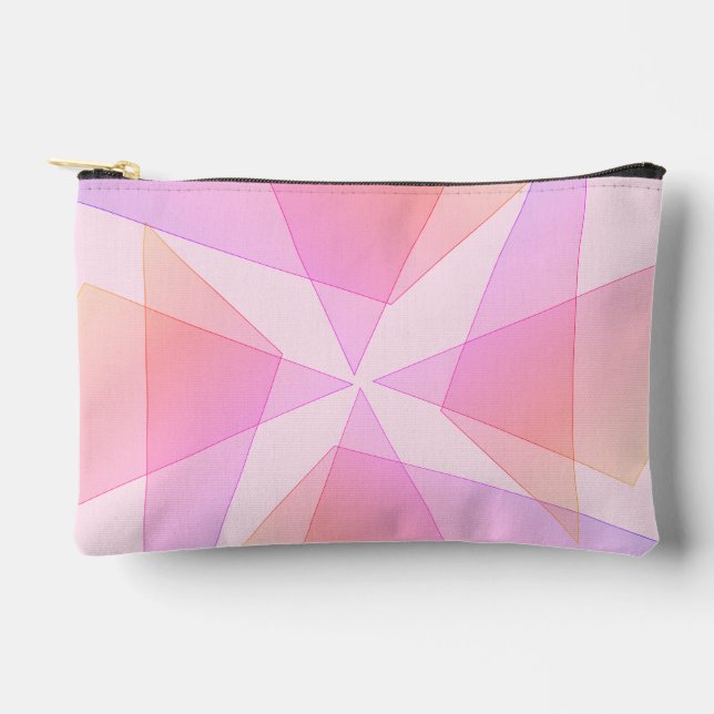 Pochette À Accessoires Géométrique rose (Recto)