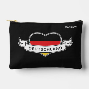 Pochette À Accessoires German Love nom et texte personnalisés