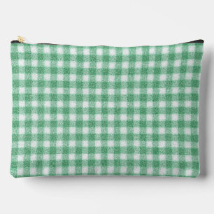 Pochette À Accessoires Gingham vert menthe 