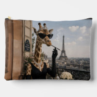 Girafe Parisienne en Élégance Noire