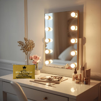 Pochette À Accessoires Golden Black Pouch