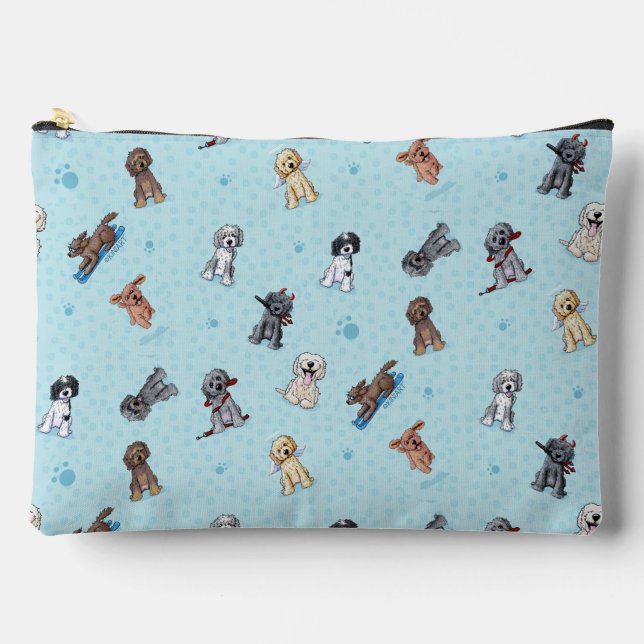 Pochette À Accessoires Goldendoodle DoodleMoji (Recto)