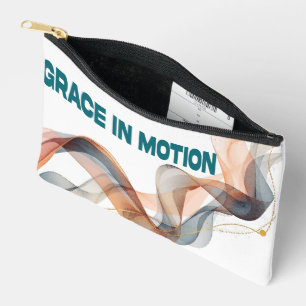 Pochette À Accessoires Grâce en Mouvement   Vague d'eau moderne aquarelle
