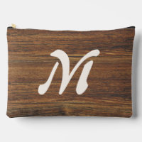 Grains en bois de teck avec monogramme