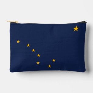 Pochette À Accessoires Graphique dynamique du drapeau de l'État de l'Alas