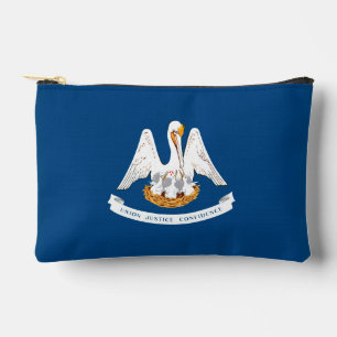 Pochette À Accessoires Graphique dynamique du drapeau de l'État de Louisi