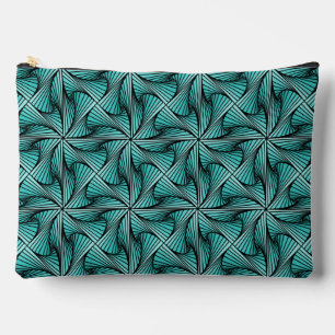 Pochette À Accessoires Graphique géométrique 3D pivotante Turquoise vert