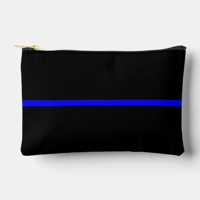 Pochette À Accessoires Graphique Thin Blue Line sur un (Recto)