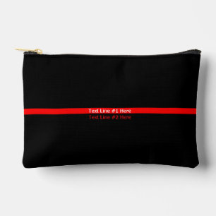 Pochette À Accessoires graphique Thin Red Line avec texte sur un