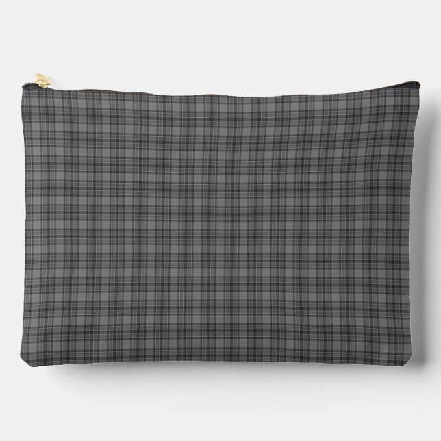 Pochette À Accessoires Gray Plaid Tartan Pattern (Recto)