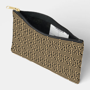 Pochette À Accessoires Grec Meander Carré clé H Motif Brown