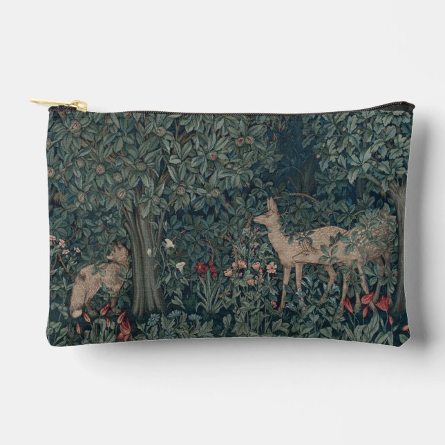 Pochette À Accessoires Greenery, Victorian Era Tapestry by Henry Dearle (Recto)