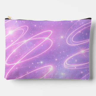 Pochette À Accessoires Gribouillages néon rose électrique art IA