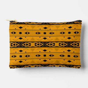 Pochette À Accessoires Grilles et formes géométriques jaune noir