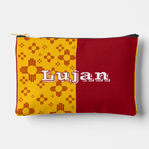 Pochette À Accessoires Grilles verticales Zia Soleil Rouge Jaune Nouveau-