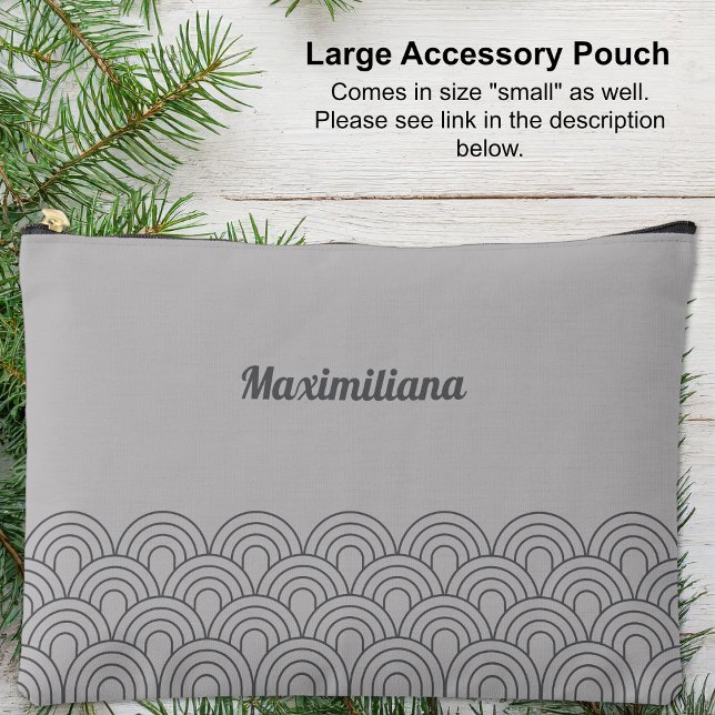 Pochette À Accessoires Gris Arches Glam Grand Accessoire Pouch (Large Accessory Pouch - Gray Arches Glam by Leapfroglisics shop)