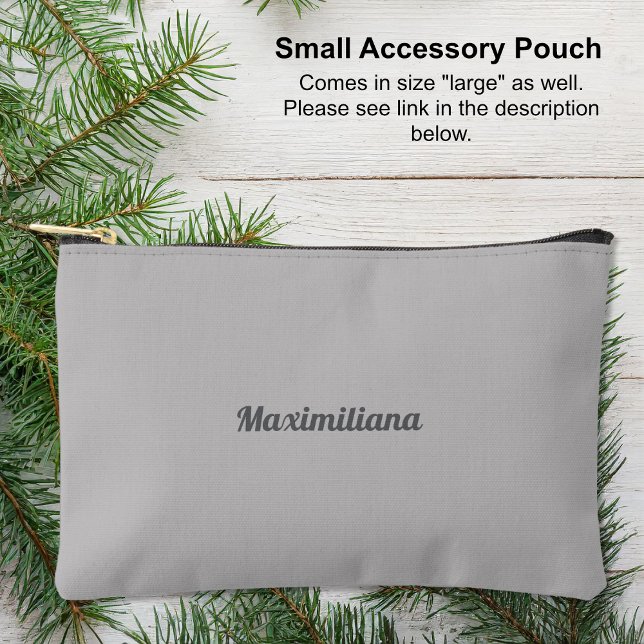 Pochette À Accessoires Gris - Petite poche d'accessoires solide (Small Accessory Pouch - Gray - Solid by Leapfroglisics Shop)