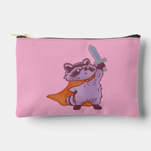 Pochette À Accessoires Guerrier Raton Laveur Fantastique Mignon avec Épée