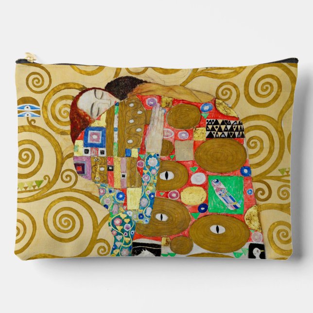 Pochette À Accessoires Gustav Klimt Exécution Nouveau Couple (Recto)