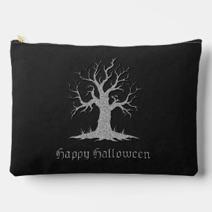 Pochette À Accessoires Halloween de l'arbre Éffrayant argenté