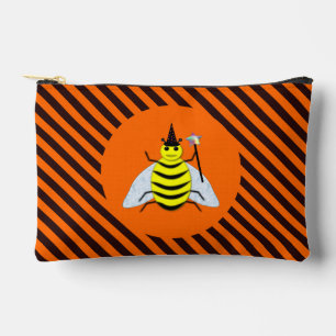 Pochette À Accessoires Halloween Magic Bee Sorcière orange et noir