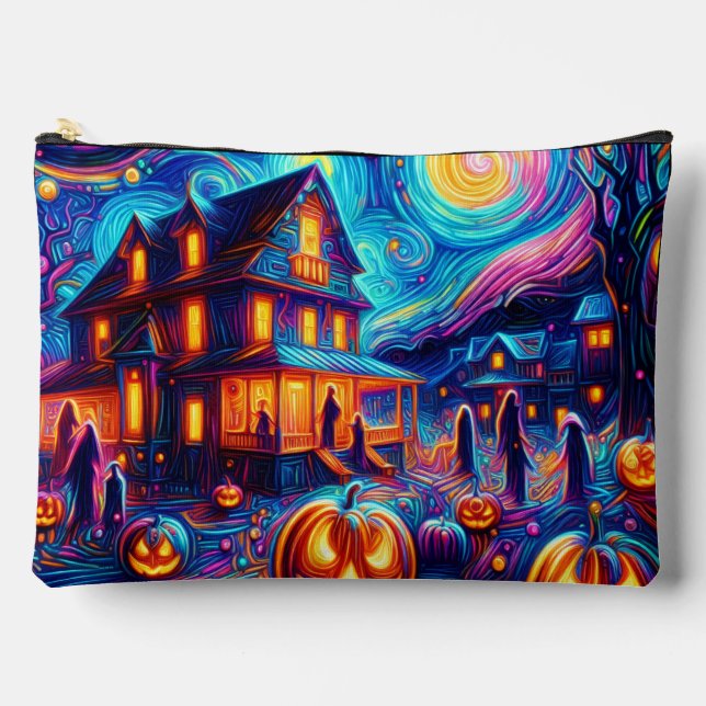 Pochette À Accessoires Halloween Whimsy : Un hommage nocturne étoilé (Recto)