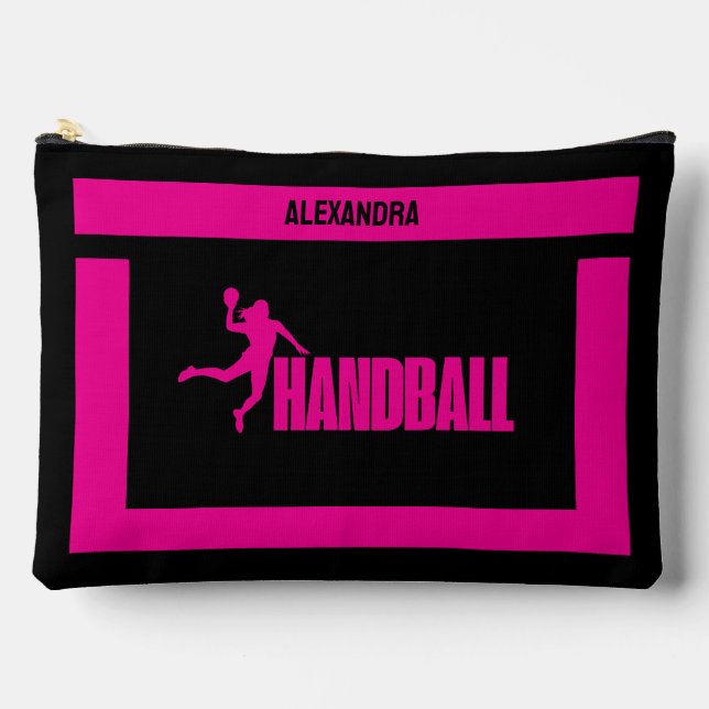 Pochette À Accessoires Handball Anniversaire Cadeau, Handball Player Girl (Recto)