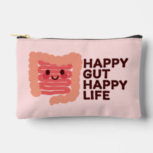 Pochette À Accessoires Happy Gut, Happy Life - Intérieur souriant mignon