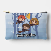 Harry, Ron et Hermione en dessin animé volant dans