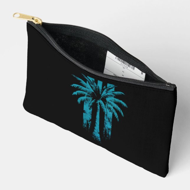 Pochette À Accessoires Hawaiian Beach Summer Vacances Tropical Palm Tree (Ouvrir)