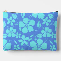HAWAIIAN HULA (HIBISCUS) PATTERN PERIWINKLE/TEAL