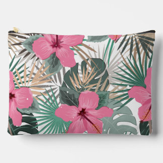 Pochette À Accessoires Hibiscus rose Tropical
