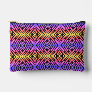 Pochette À Accessoires High Tech Sci Fi Néon Violet Jaune Rose