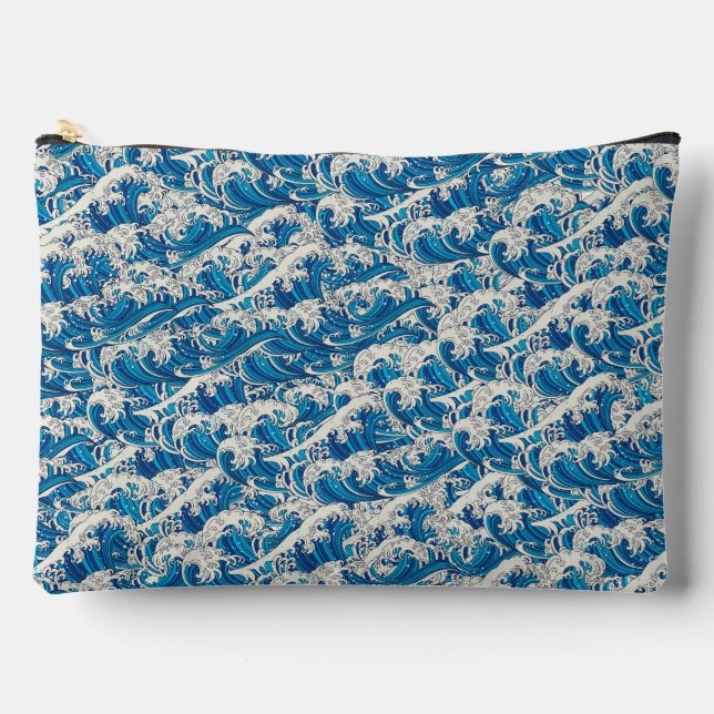 Pochette À Accessoires Hokusai la Grande vague Motif Nautique (Recto)