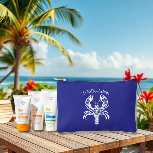 Pochette À Accessoires Homard-pêcheur Coeur-Hawaiien-Bleu