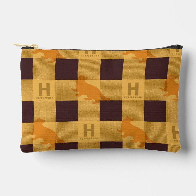 Pochette À Accessoires HUFFLEPUFF™ Check Plaid Motif (Recto)