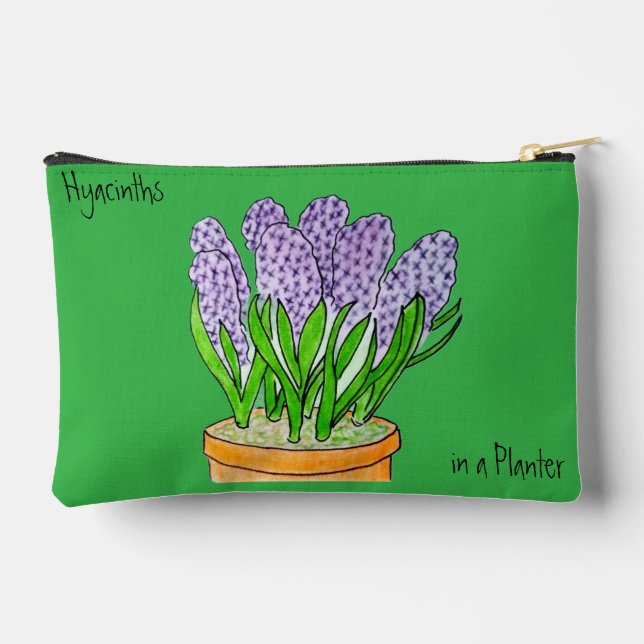 Pochette À Accessoires Hyacinthes pourpres a dans Planter (Verso)