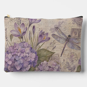 Pochette À Accessoires Hydrangeas Chic Usés Violets