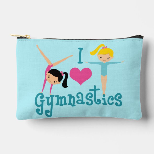 Pochette À Accessoires I Love Gymnastique mignonne Gymnaste (Recto)