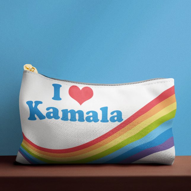 Pochette À Accessoires I Love Kamala Cute Rainbow Election (Créateur téléchargé)