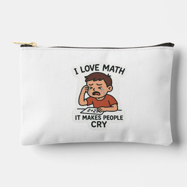Pochette À Accessoires I Love Math - Drôle Sticker Cartoon (Recto)