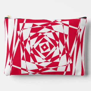 Pochette À Accessoires Illusion abstraite rouge blanc