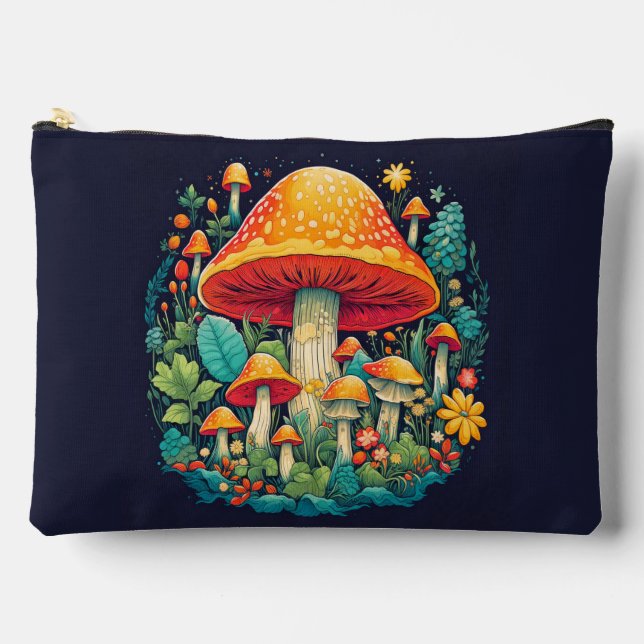 Pochette À Accessoires Illustration de champignon mignonne et créative (Recto)