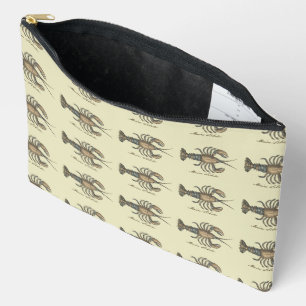 Pochette À Accessoires Illustration de homard vintage : damas côtier