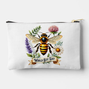 Pochette À Accessoires Illustration de la Journée mondiale des abeilles a