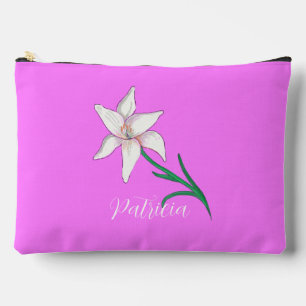 Pochette À Accessoires Illustration de la Lily blanche personnalisée